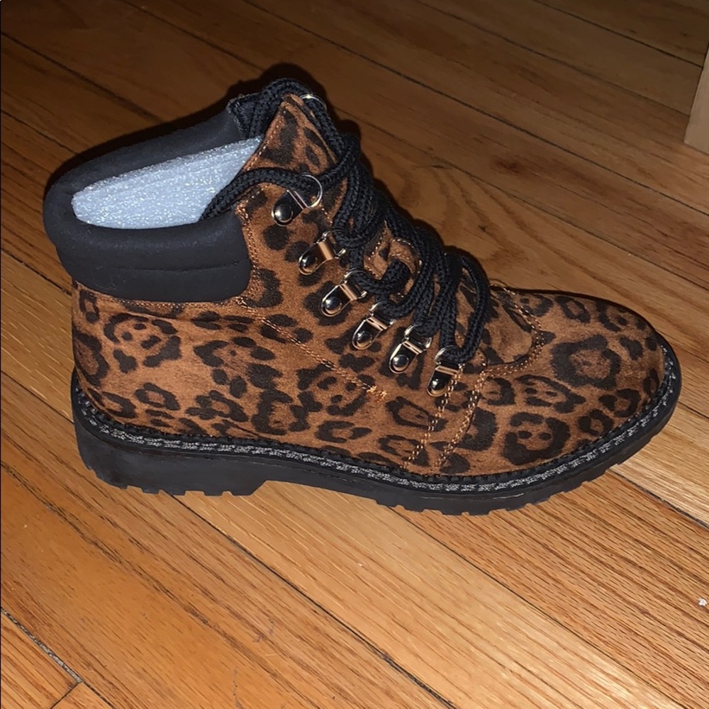 Dirty Laundry Women’s Cheetah Combat Boots
